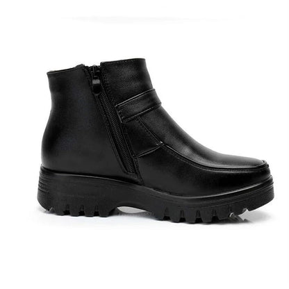 LeatherLuxe™ Leather Boots with Wool Comfort Boot