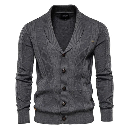 The Executive Cashmere Cardigan Charcoal Grey / M Cardigan