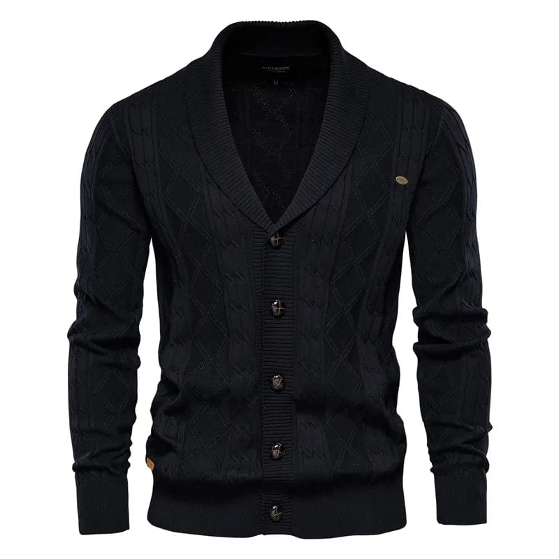 The Executive Cashmere Cardigan Midnight Black / M Cardigan