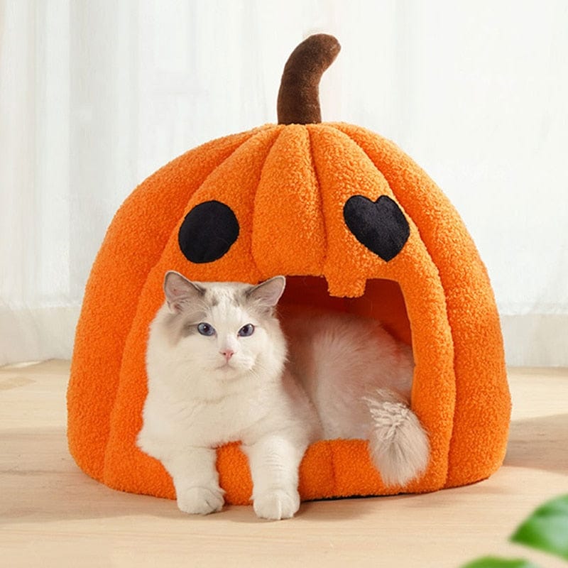 Pumpkin Cat Calming Bed Cat Bed