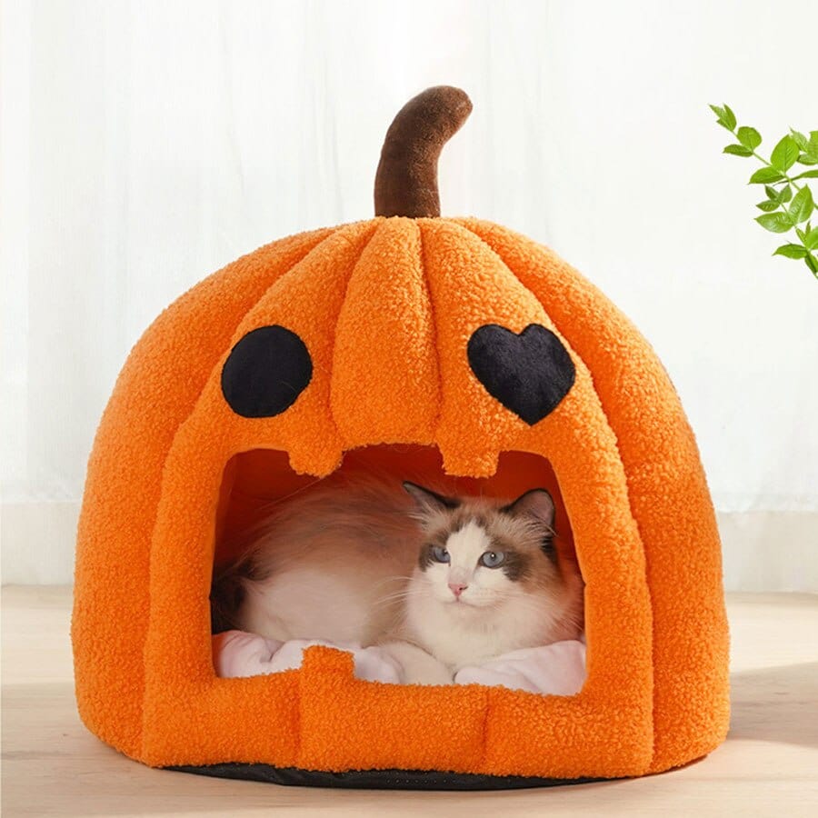 Pumpkin Cat Calming Bed Cat Bed