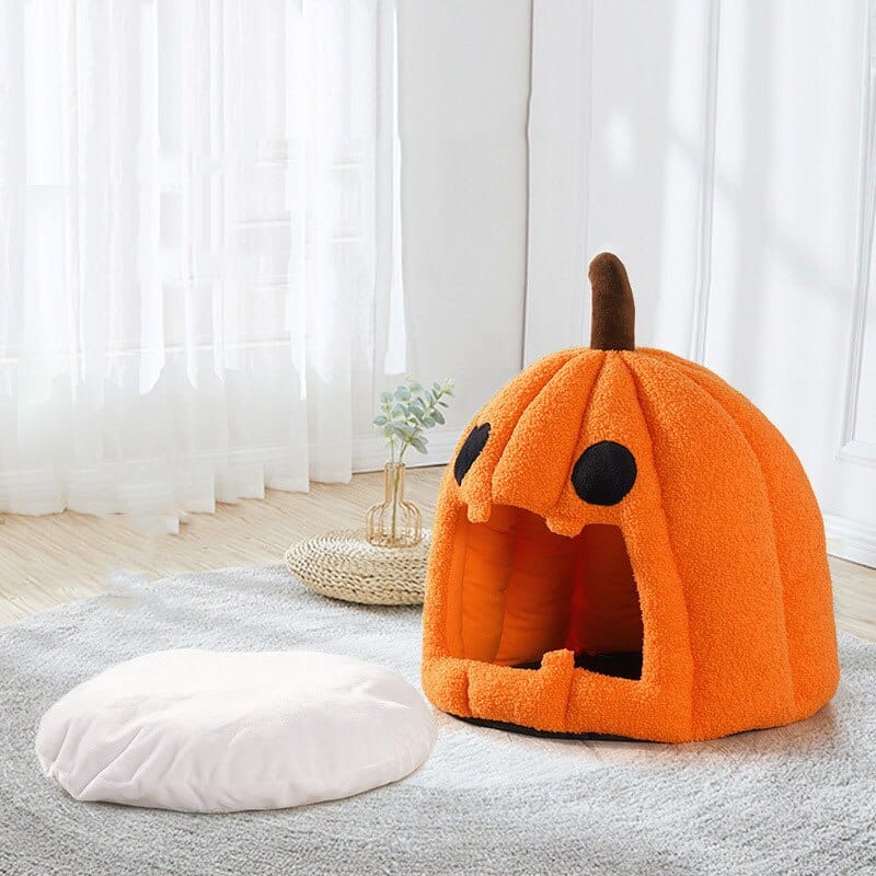 Pumpkin Cat Calming Bed Cat Bed