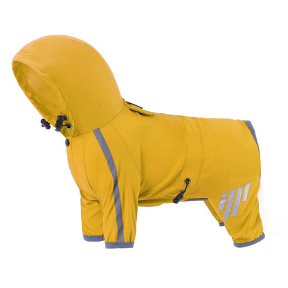 Night-Safe Reflective Dog Raincoat Dog Rain Coat