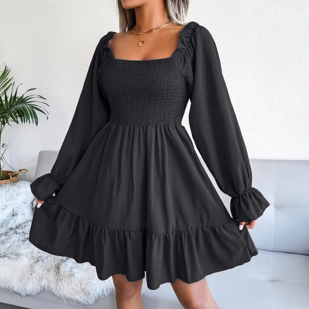 RuffleRoyale™ Autumn Dress Black / S Dress