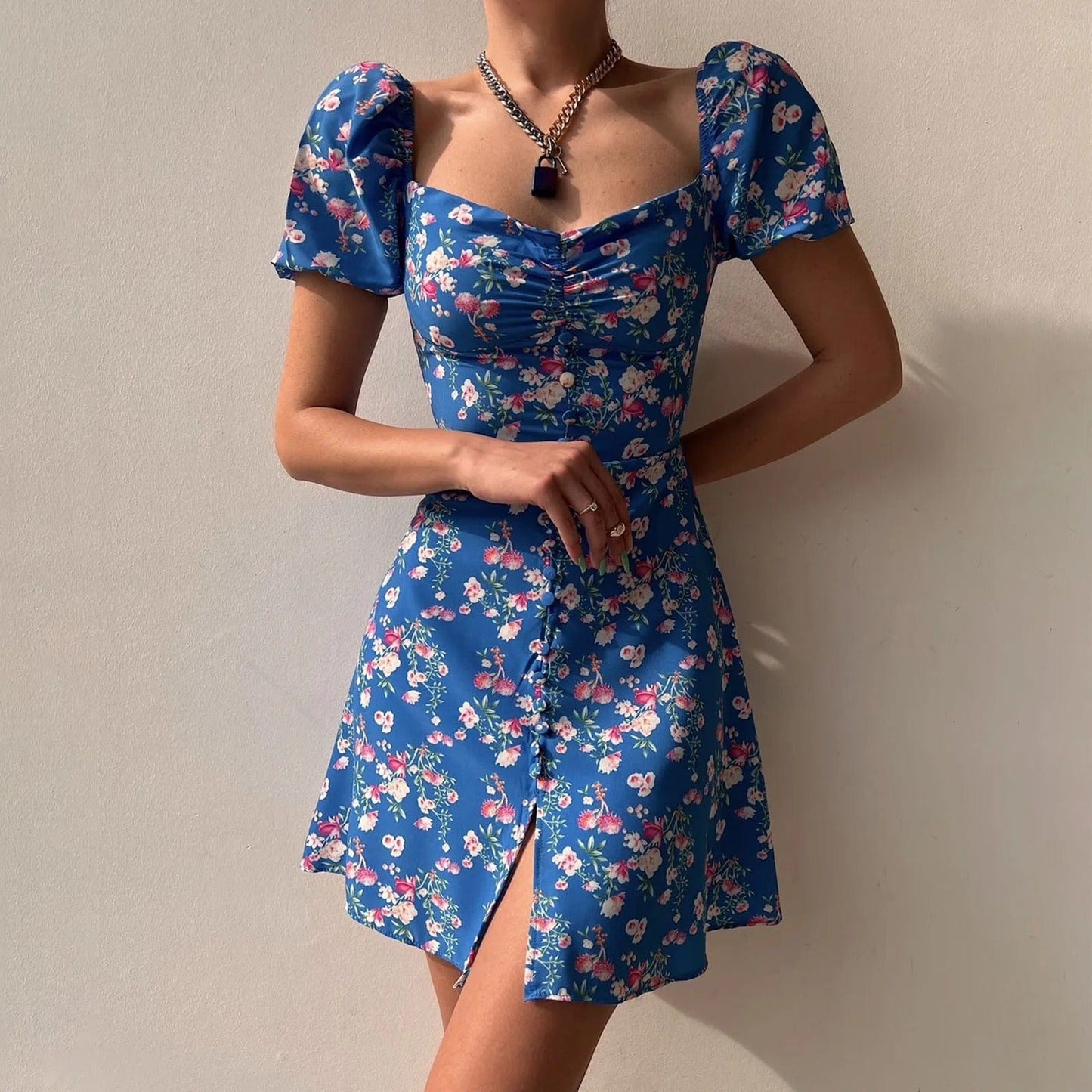 Bella Garden Party Dress Blue / L Dress