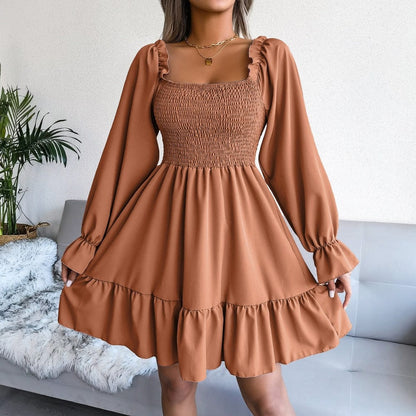 RuffleRoyale™ Autumn Dress Brown / S Dress