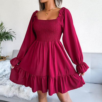 RuffleRoyale™ Autumn Dress Burgundy / S Dress