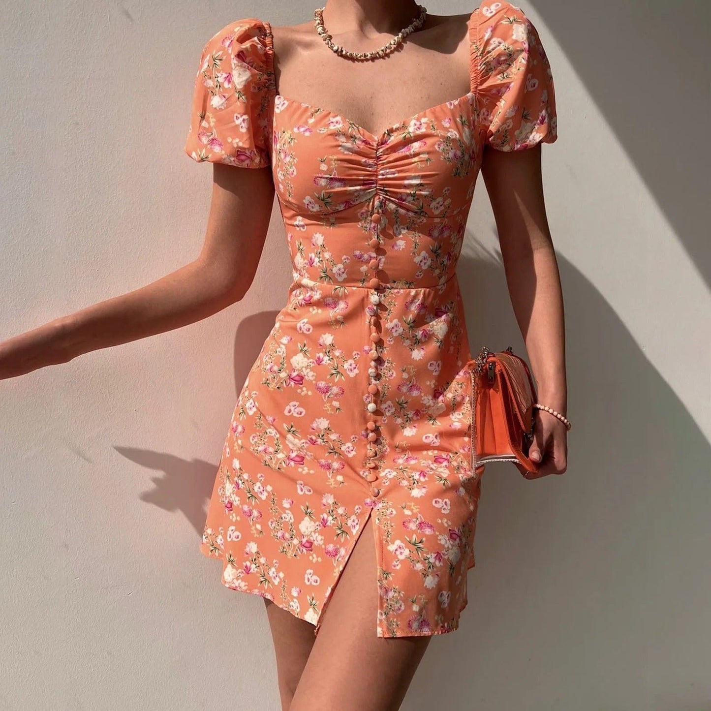 Bella Garden Party Dress Orange / L Dress