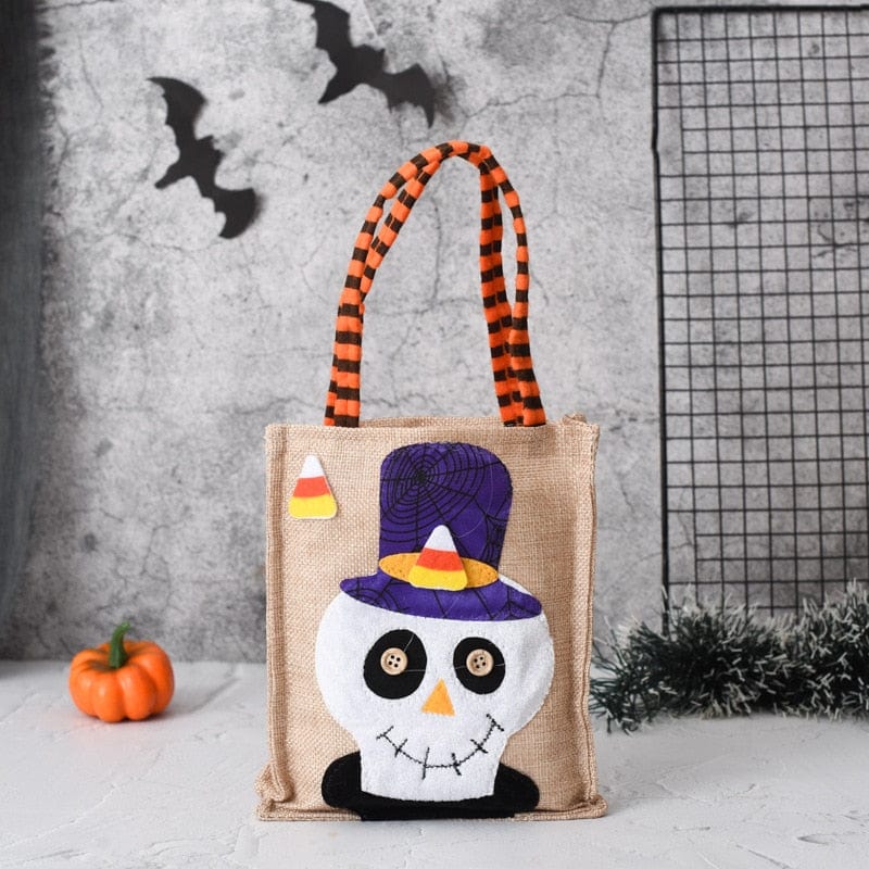 Boo Crew: Artisan Halloween Candy Bags Playful Skeleton Halloween