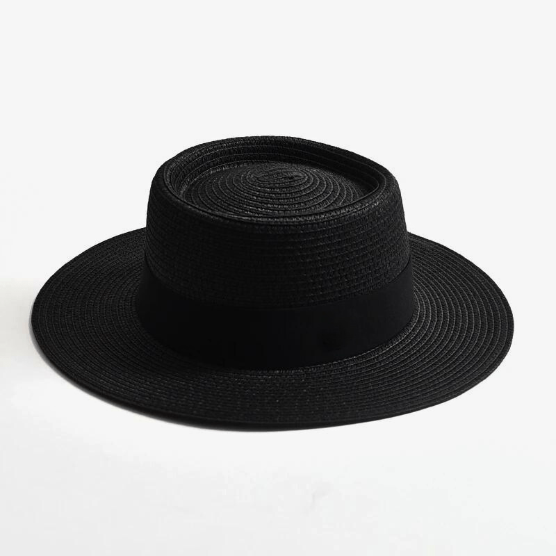 La Riviera Boater Hat Black Hat