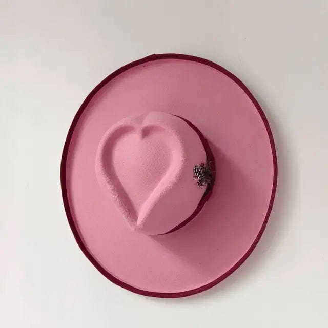 Country Cutie - Heartfelt Fedora Blushing Pink Hat