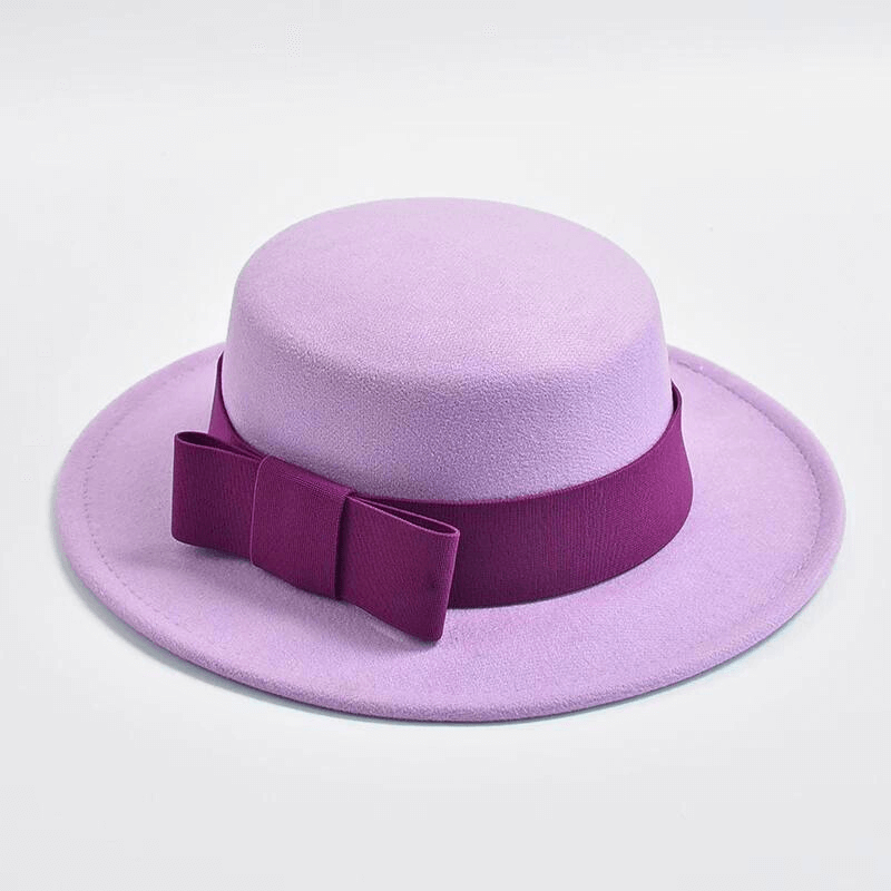 The Modern Boater Hat Purple Hat