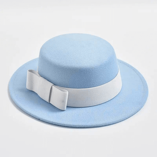 The Modern Boater Hat Sky Blue Hat