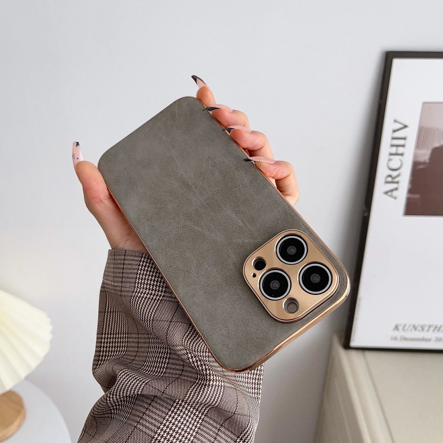 Prestige Ultra-Soft Sheepskin iPhone Case Grey / For Iphone 15 Phone Case