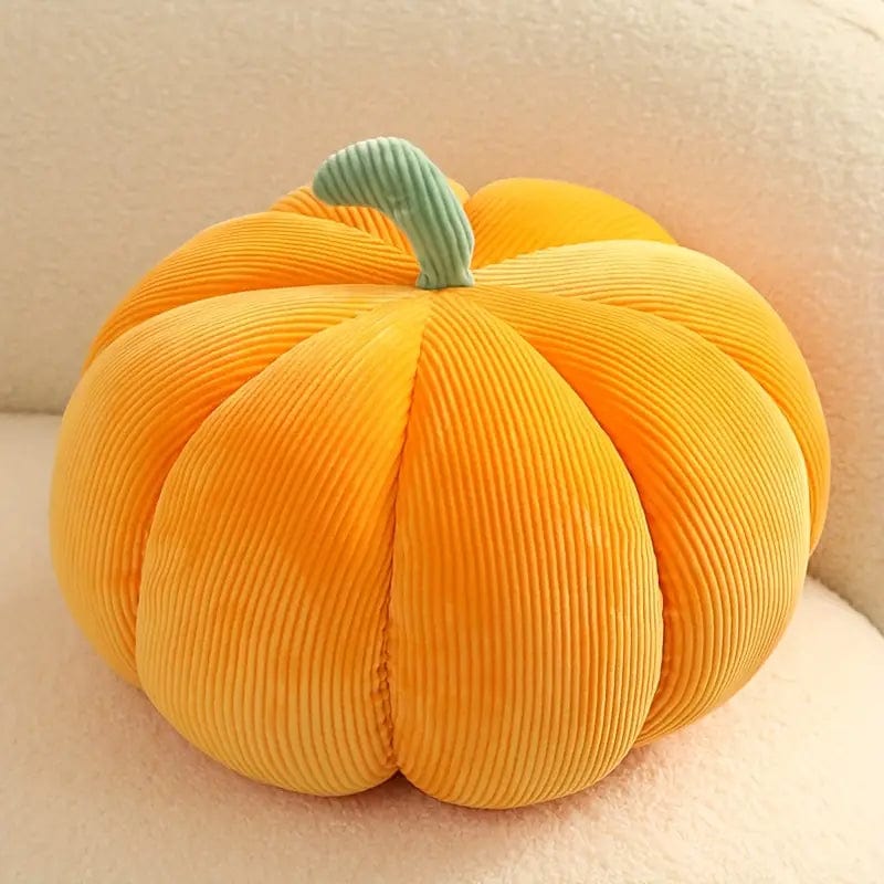 Pumpkin Plush Pillow - Halloween Decoration Orange Pillow