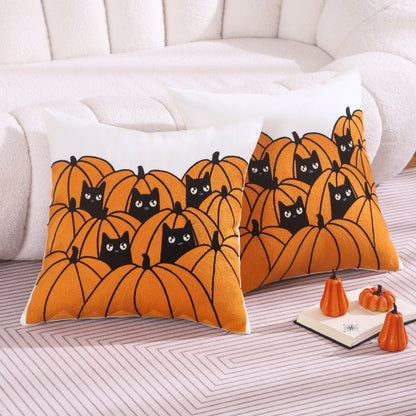 Haunt & Home: Adorable Halloween Throw Pillows Pumpkins & Black Cats Pillows