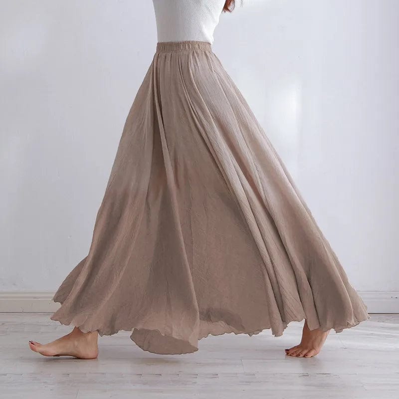 The Flutter Maxi Skirt Brown / M Skirt