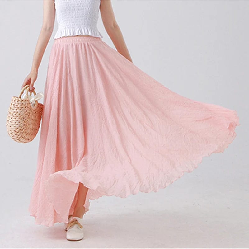 The Flutter Maxi Skirt Pink / M Skirt