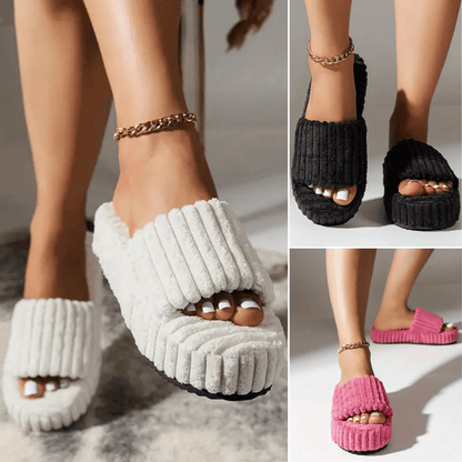 Luna Lush : Soft Slides Buy 2 Get 1 Free - White | Black | Pink / US(5) | UK(3) | EU(36) Slippers