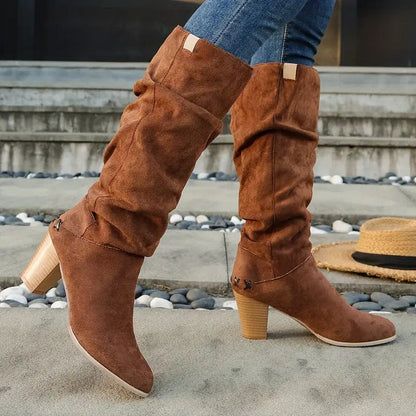 Autumn Allure: Mid-Calf Boots Women's Boots