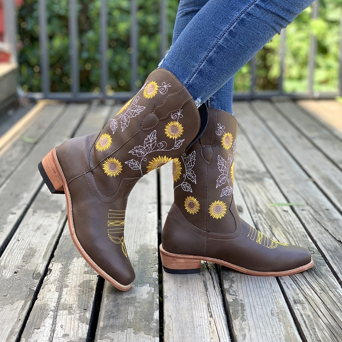 Autumn Allure: Sunflower Boots Women's Boots