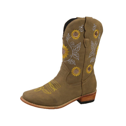 Autumn Allure: Sunflower Boots Women's Boots