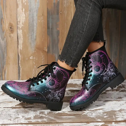 Solar Flare & Lunar Glow: Autumn Goddess Boots Women's Shoes